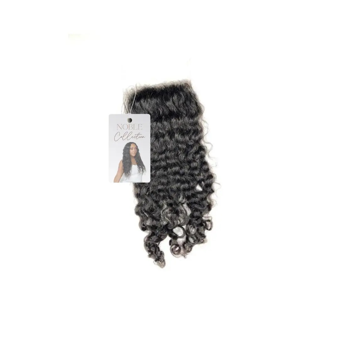 Noble Collection Curly Closures 5x5 for Flatter Seamless Appearance Professional Bleached Knots for Realistic Look