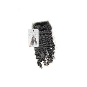 Noble Collection Curly Closures 5x5 for Flatter Seamless Appearance Professional Bleached Knots for Realistic Look