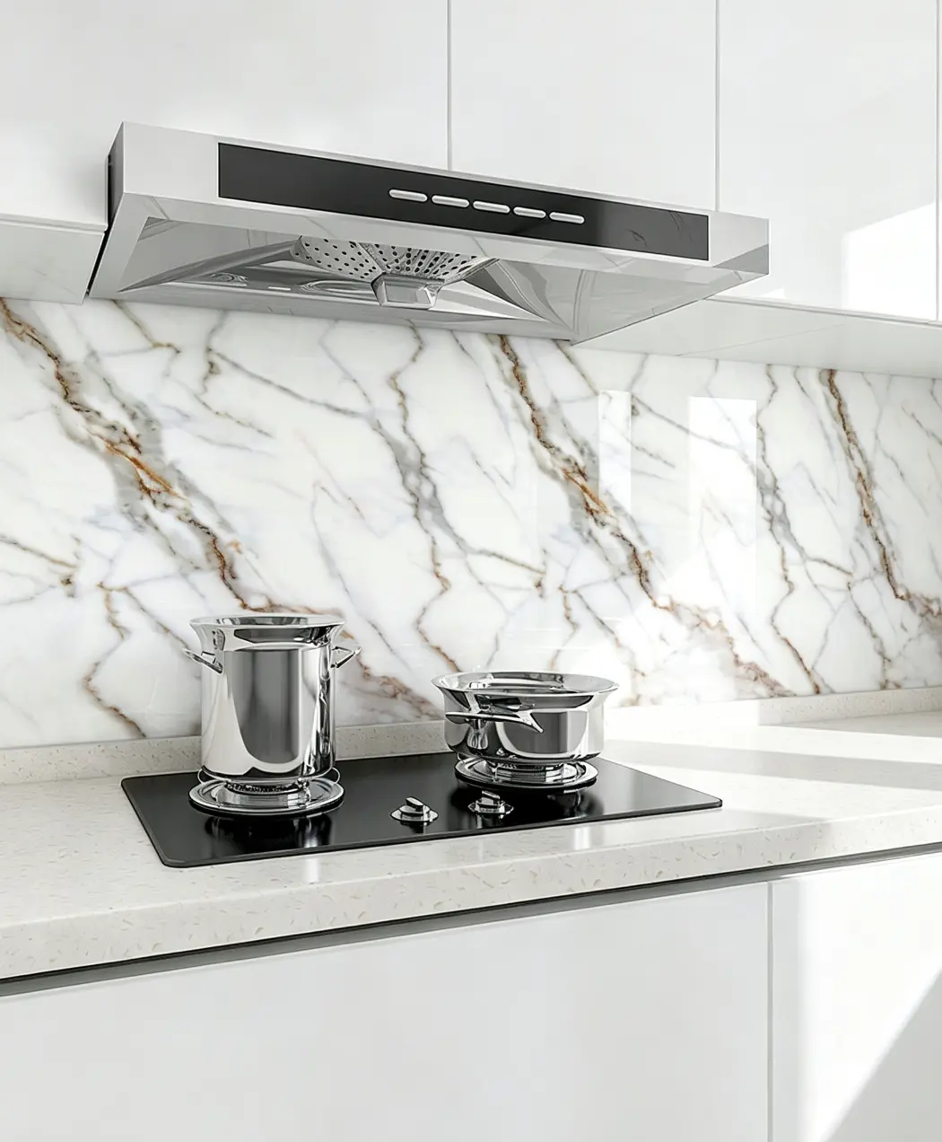 Marble Contact Paper  White Grey Wallpaper Peel and Stick Glossy Marble Self Adhesive Contact Paper  barndominium homes   kitchen decor   girl room accessories