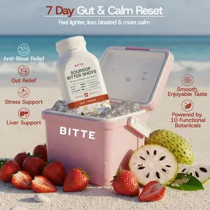 BITTE Soursop Bitters – Gut Relief & Inner Calm Shots | Anti-Bloat & Stress Support | Herbal Bitters for Bloating, Liver Cleanse & Daily Calm. | Herbal Blend with Soursop, Ashwagandha, Chamomile & Aloe