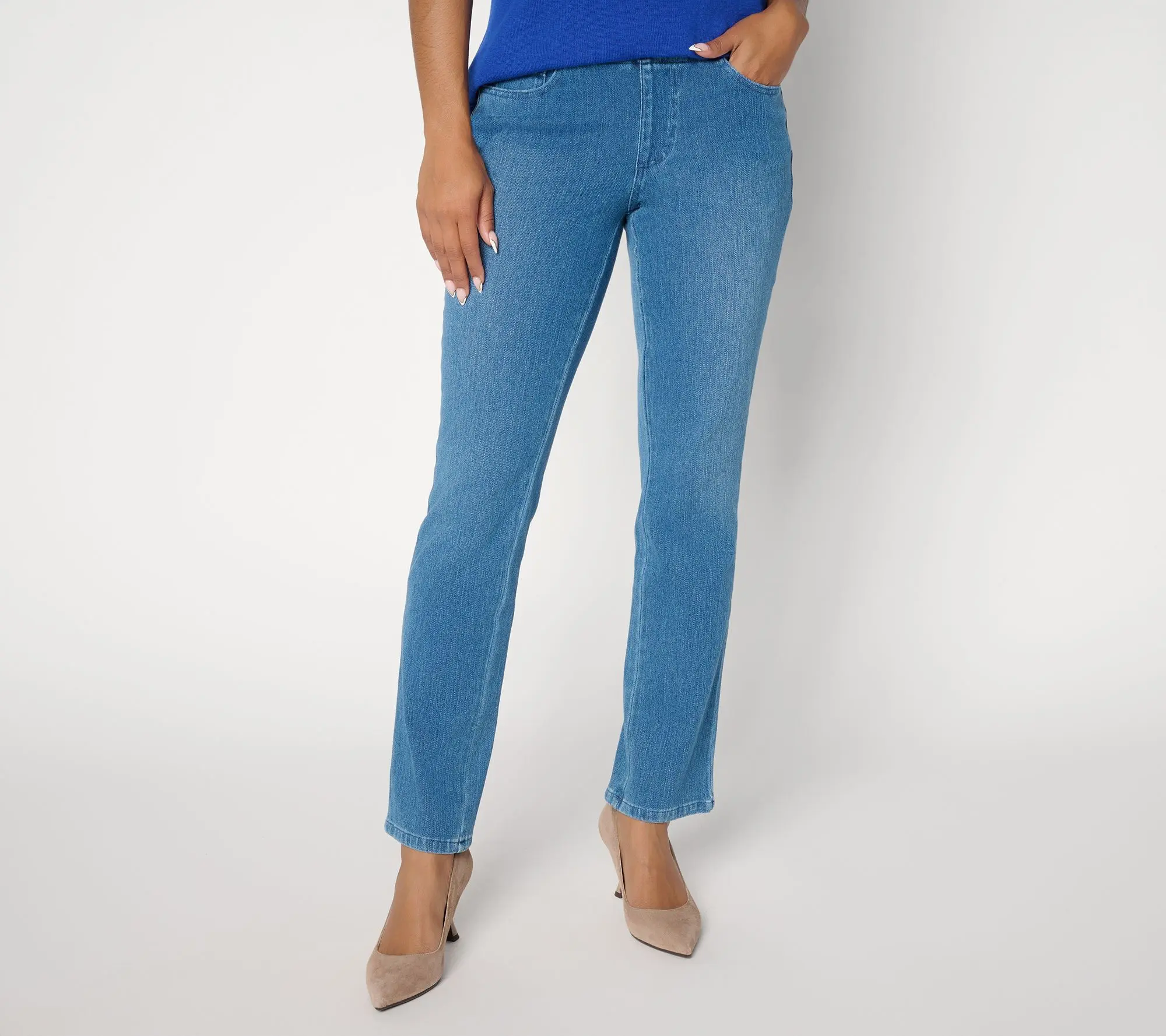 Belle by Kim Gravel Tall Flexibelle Straight-Leg BelleCurve Jean