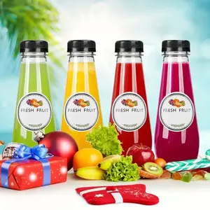 40pcs 12oz Juice Bottles, Empty Plastic Juicing Bottles with Caps, Cone Reusable Clear Bulk Beverage Containers for Juicing, Drinking, Milkshake, Tea and Other Beverages, 7.3x2.36in, with a random funnel and cup brush