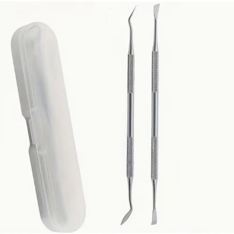 [Premium Oral Hygiene Kit] 2pcs/set Premium Stainless Steel Oral Hygiene Kit | Compact Size, Non-Slip Handles, Storage Case, Mouth Mirror, Scaler, Pick Tools - Plaque Removal System for Home & Travel