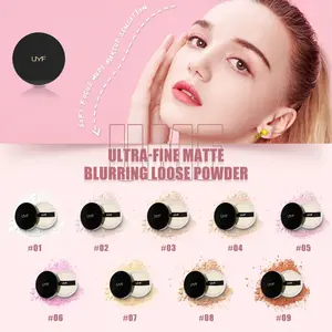 UMF Ultra-fine Matte Blurring Loose Powder Compact Flawless 16-Hour Shine-Free Wear Silky Texture for All Skin Tones #01 Transparent matte finish