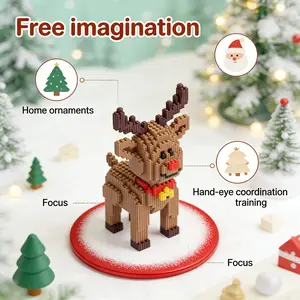 Christmas Deer Creative Building Block Model, 1184pcs, Original Authentic, New 2026 Design, Gift Idea, DIY Craft Decor