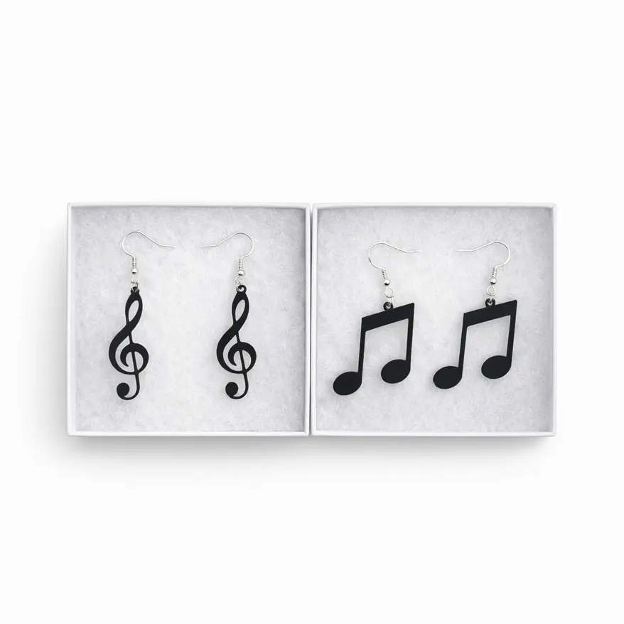 Music Note Earrings - Treble Clef or Eighth Note