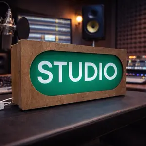 Illuminated Wooden Light Box: Desktop or Wall Mount (Custom Graphics Available)