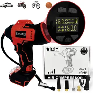 Cordless Tire Inflator Air Compressor Compatible with Milwaukee 18V Battery, 160PSI Portable Handheld Air Pump with Digital Pressure Gauge for Motorcycles Cars Bike Sport Ball Auto (NO Battery)