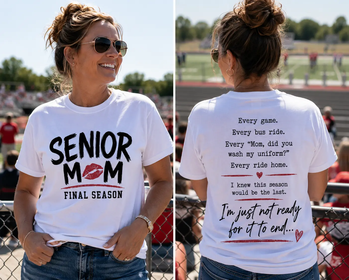 Senior Mom Final Season Shirt | Emotional Sports Mom Tee | Football Baseball Volleyball Cheer Mom Gift | Comfort Colors Graphic T-Shirt