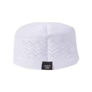 Soft Hollow-Out Cultural Islamic Kufi Hat for Religious Events