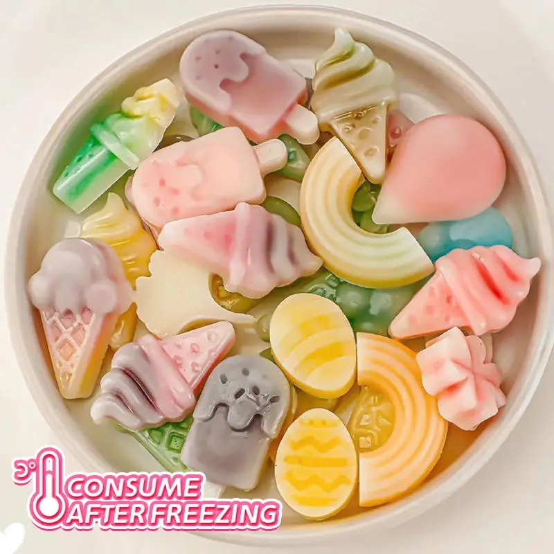 Bonbon Land Vintage Wax Bottle Candy, Fruit Filled Banana, Blueberry, Strawberry, Fruit Syrup with Various Flavors, Holiday Gift Consume After Freezin