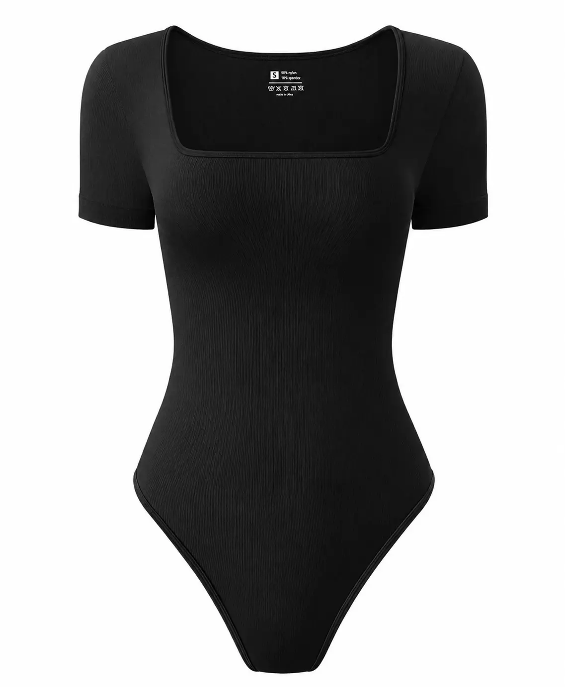 Body OQQ Seamless de Manga Corta – Cuello Cuadrado