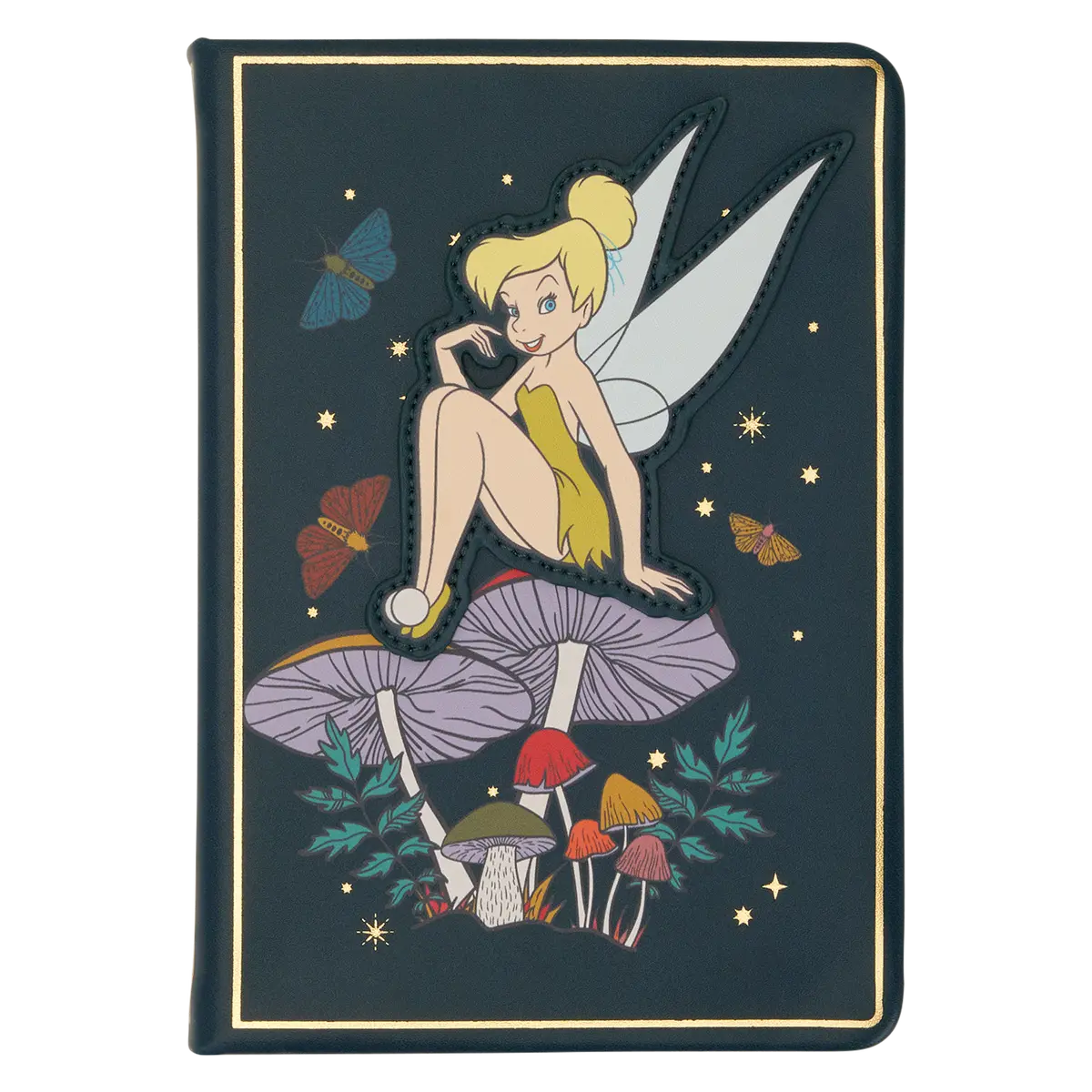 Tinker Bell Holiday Refillable Journal, Cute Character Notebooks with Butterflies, Office Stationery Notebook for Computers & Office Supplies, Cartoon Style Notebooks