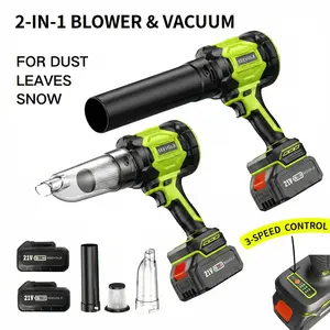 Turbo Jet 2-in-1 Cordless Blower & Vacuum, 3-Speed, High-Speed Airflow, Brushless Motor, for Car, Yard, Home & Heavy-Duty Cleaning