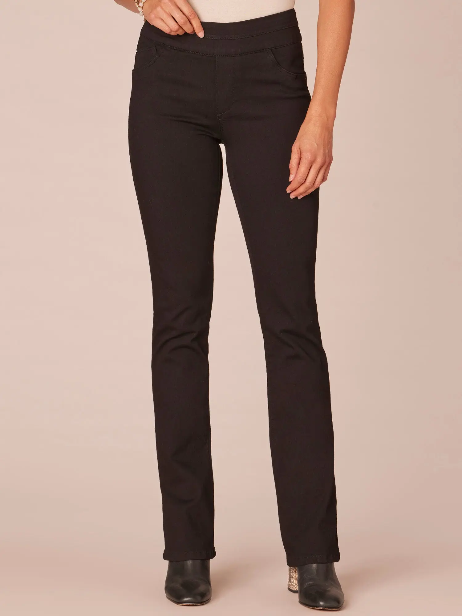 "Ab"solution® High Rise Pull-On Itty Bitty Boot Glider Tall Jeans