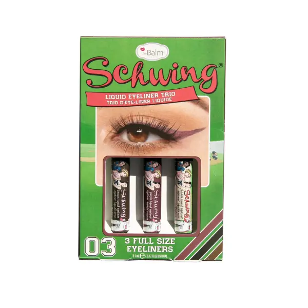 theBalm Schwing Liquid Eyeliner Trio Black, Brown & Purple/Plum