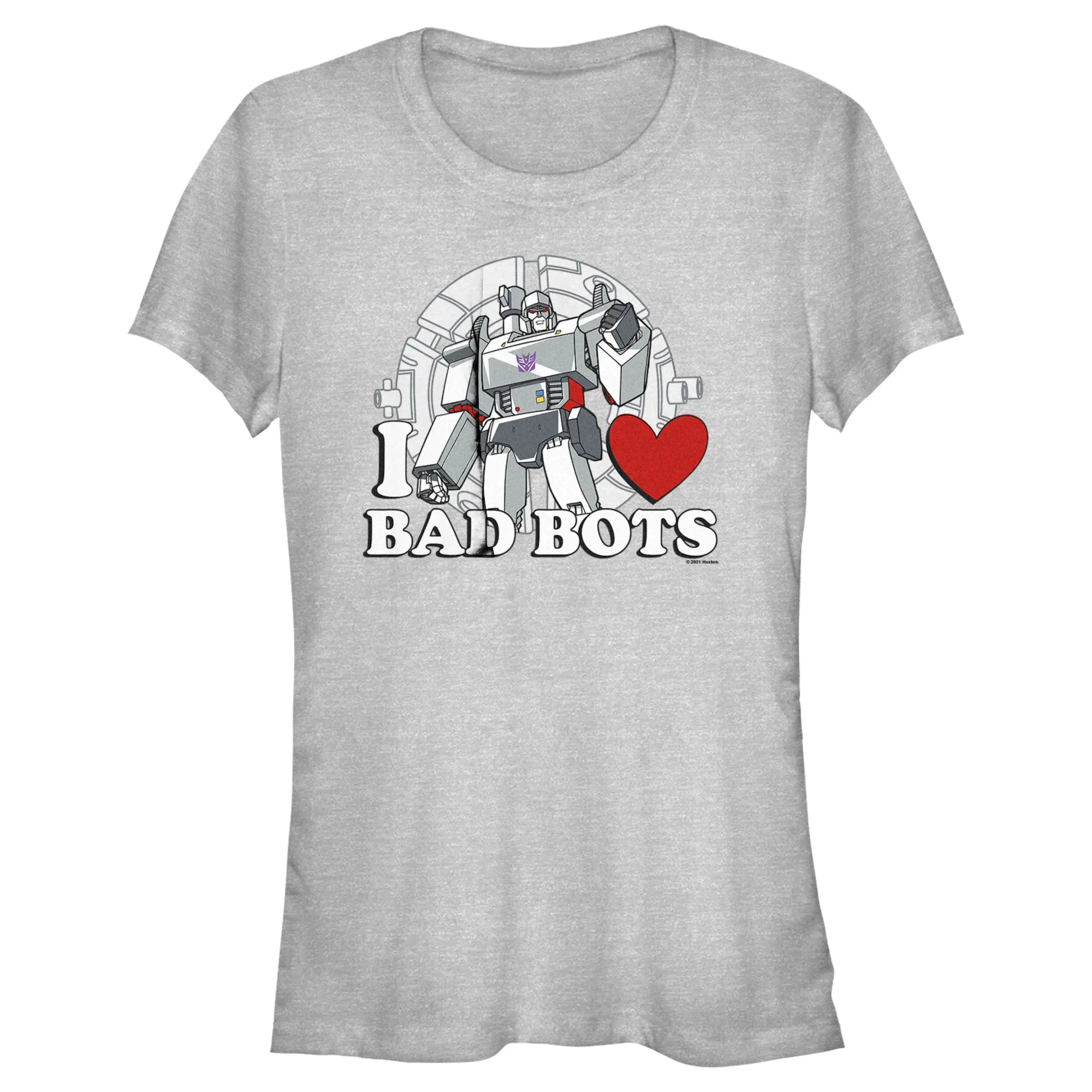 Juniors Womens Transformers Megatron I Love Bad Bots T-Shirt