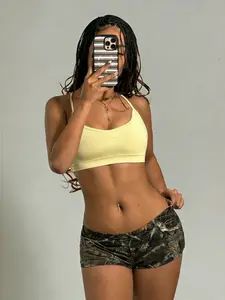 Women's Camo Print Shorts, Casual Comfy Breathable Fabric Skinny Shorts for Everyday Wear, Ladies Bottoms for Summer, Casual Fitted Shorts, Womenswear