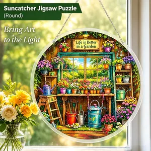 Acrylic puzzle light catcher interlock DIY sun catcher rainbow making aesthetics room window decoration content creator photography props