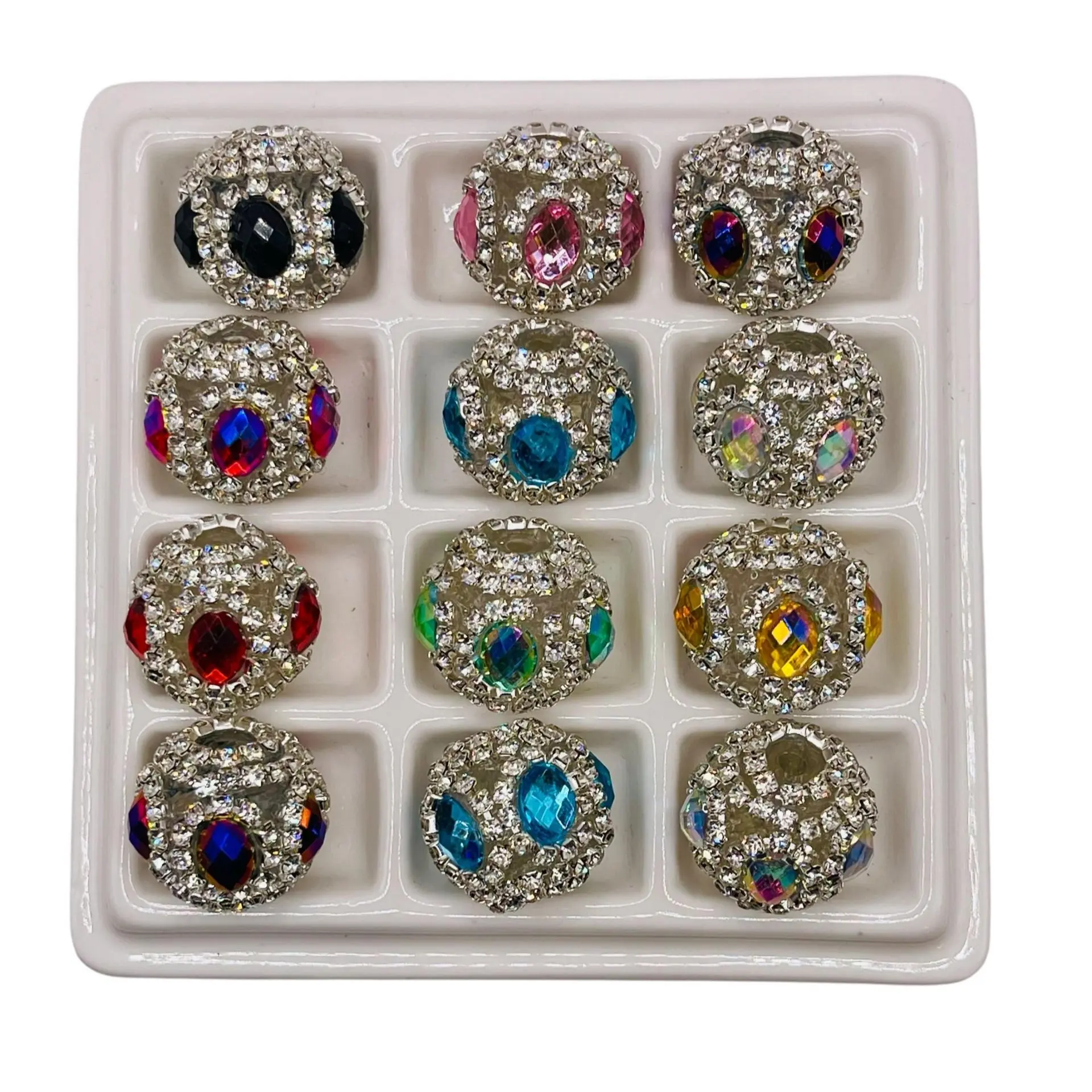 Assorted Fancy Rhinestone Beads – Crystal Accent Beads for Jewelry Making & Beadable Pens