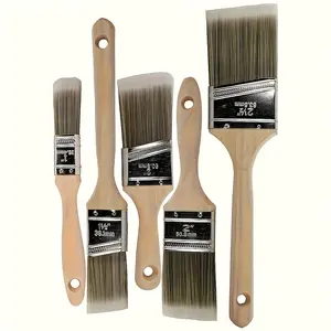 5pcs Professional Paint Brush Set, Wall Painting Brushes for Decorative Cabinets Doors Fences Decks Repair Art Crafts