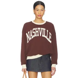DAYDREAMER x REVOLVE Nashville Colorblock Oversized Sweatshirt in Dark Auburn