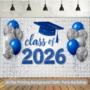2d Flat, 2d Flat Tapestry, Celebrating The 2026 Graduation Season, Suitable As A Decorative Hanging for Bedrooms/living Rooms/offices. Also Serves As An Indoor/outdoor Holiday Door Curtain. Ideal for Festive Party Decorations and Graduation Season