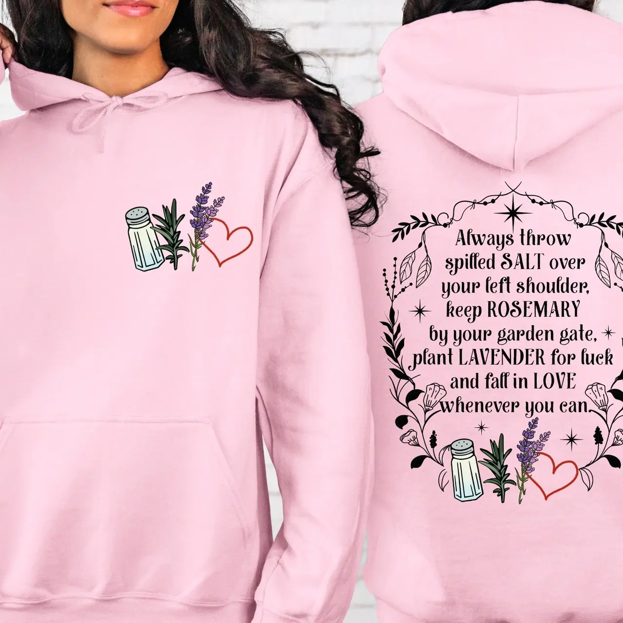 Practical Magic Hoodie, Salt Rosemary Lavender, Witchy Hoodie