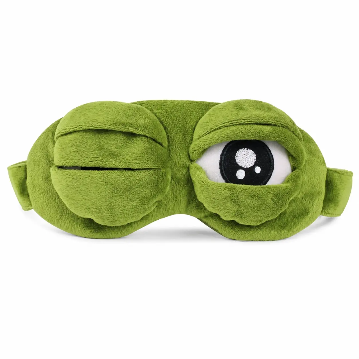 Frog Eye Mask, Plush Soft Cute 3D Shaping Cartoon Eyeshade,  Adjustable Strap Portable Blindfold for Travel, Whimsical Adults Gifts for Nap Travel Airplane Night Sleep with Eyes Open Sleep Mask Sleep Mask for Sleeping