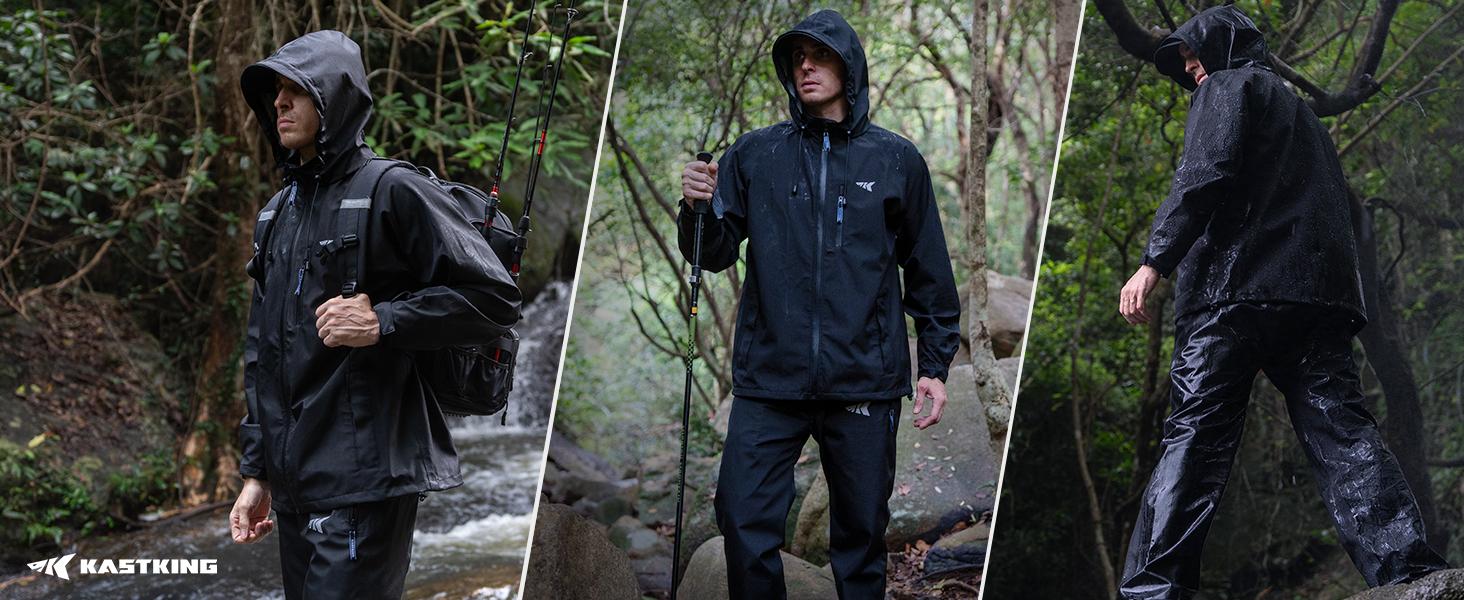 KastKing HydroSense Essential Waterproof Rain Suit for Men and Women, Lightweight, Durable Outdoor Gear for Fishing, Hiking