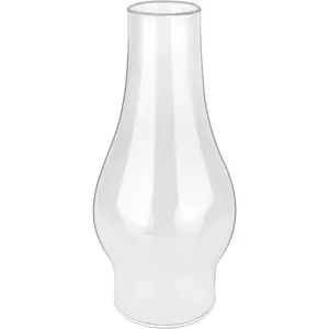 Hurricane Lamp & Oil Lamp Chimney Replacement Shade – Round Base Clear Glass, 3-Inch Diameter, Fits Most Kerosene Globes (1 Pack)