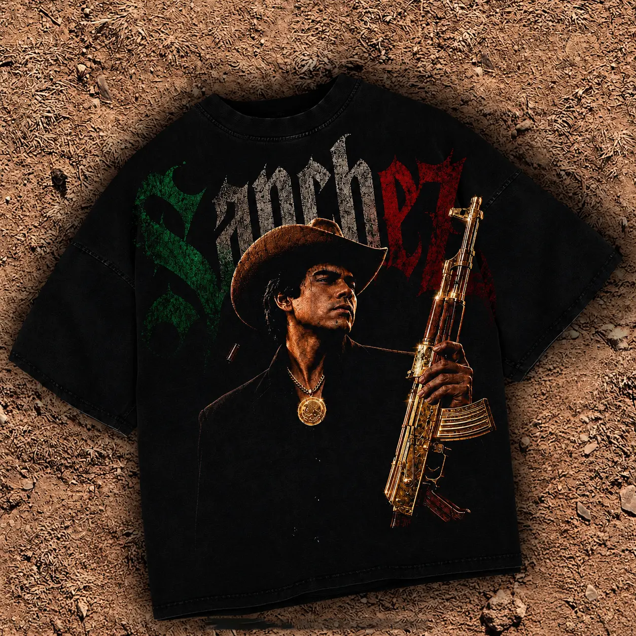 [Texans Revenge] Chalino Sanchéz Dont Mess With Texas Houston Texas Washed T-Shirt, Sweater For Men, Graphic Vintage Acid Wash Heavy Cotton Chicano Tee, Streetwear Oversized Cowboys Texas Mexican Fans, Made In US