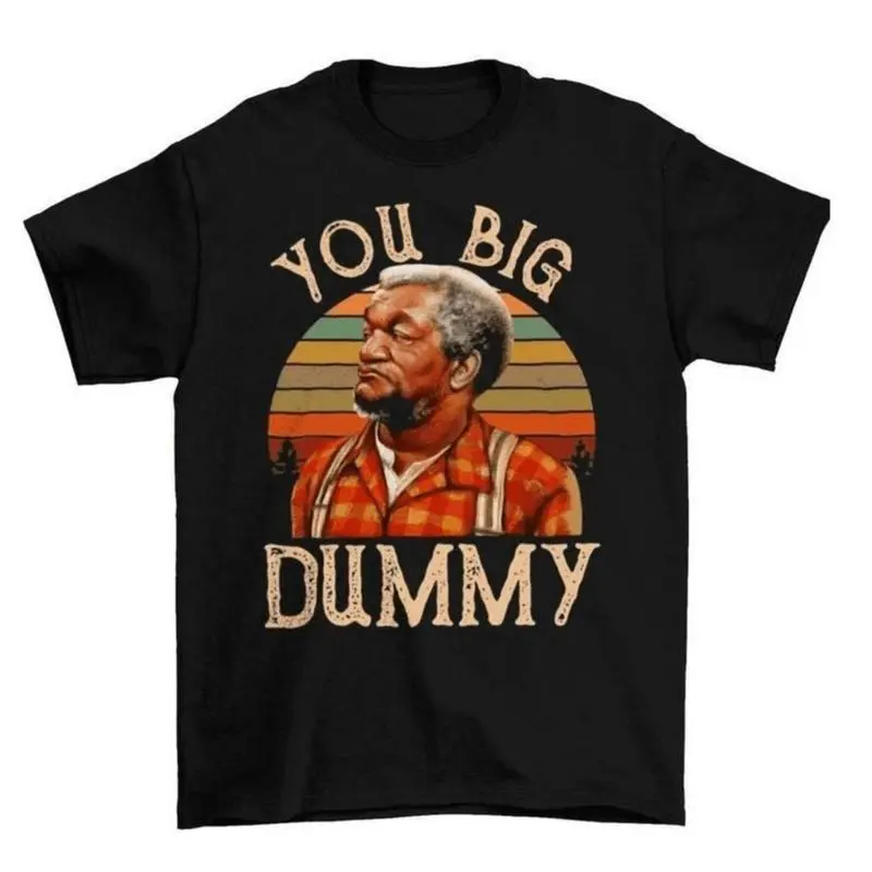 Unisex Vintage Cotton Comedy Graphic T-Shirt - "You Big Dummy" Retro Quote Tee, Short-Sleeve Round Neck, Ultra-Soft Breathable Fashion Sporty Chic Menswear Casual Sports Streetwear Top