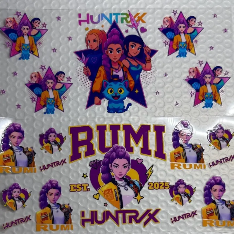 Kpop-Themed Cup Stickers, Decorative Designs