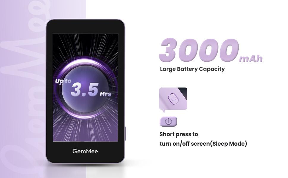 GemMee G100 4K Magnetic Vlog Monitor 3.97 Inch HD Screen 3000mAh Battery portable monitor iPhone Android Smartphone Selfie Recording Display for Vloggers Phone Accessories Magnetic Phone Vlog Selfie Monitor Screen filmmaking gear vlogging accessories