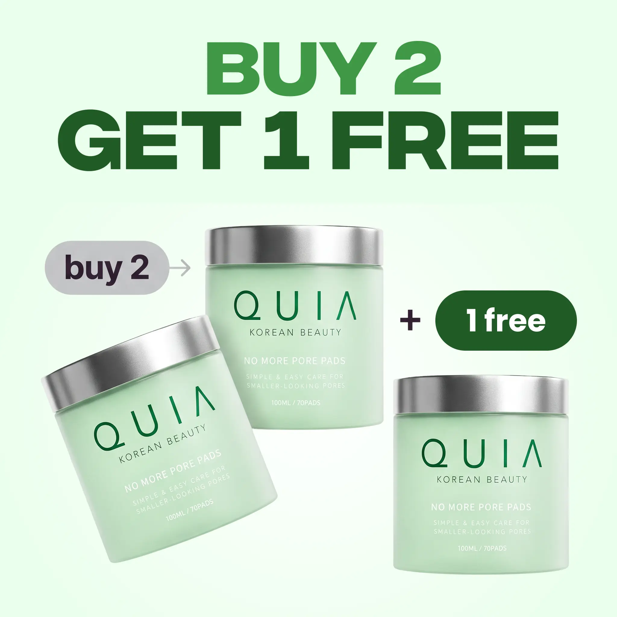 Buy 2 Get 1 Free: QUIA Dual-Action Toner Pads – Gentle PHA Exfoliation for Sensitive Skin – Instantly Hydrate and Minimize Pores – 70 Soft-Touch Korean Textured Pads – Blackhead and Blemish Control