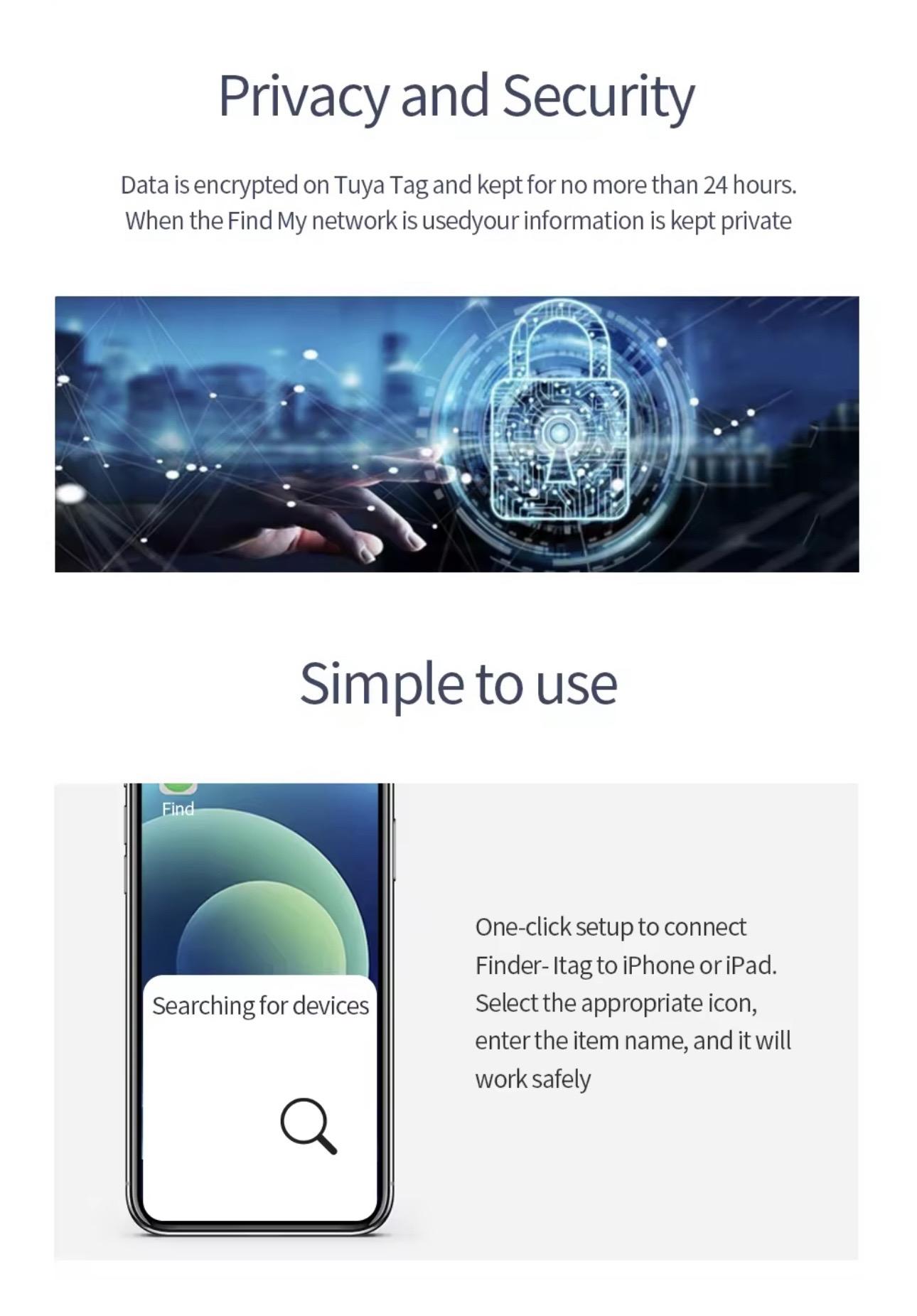 Long Distance Smart Tag GPS Track Anti-lost Alarm Mini Locator for iOS iPhone Only