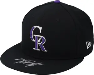 Kris Bryant Colorado Rockies Autographed Black New Era Cap - Fanatics Authentic Certified