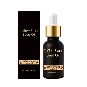 Black Seed Oil Moisturizing Serum, Coffee Extract & Black Currant Seed Oil, Long-Lasting Hydration Facial Essence, Daily Nourishing Skin Care for All Skin Types