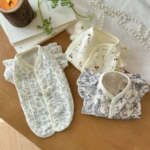 New Style Pet Sleeves Home Clothes for Small Dogs Cats, 1pc Cotton Fabric Dog Apparel Shirts Spring Summer Season, Comfortable and Stylish Design