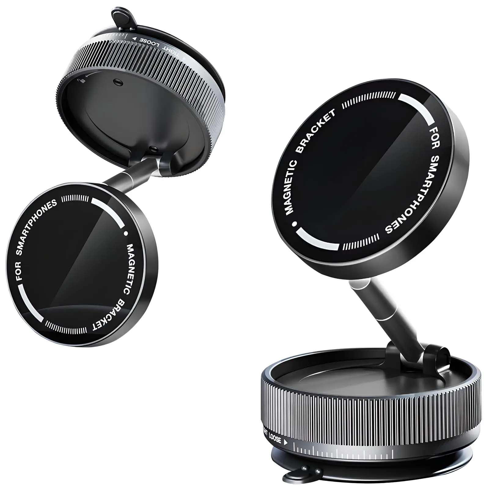 Vacuum Suction Phone Holder, Foldable Car Mount, 360 Degree Rotation, One-Click Lock, Fits All Sizes, Ideal for Cars, Gyms, Mirrors, Car Magnetic Phone Holder, Universal Phone Holders