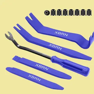 Auto Trim Removal Tool Kit,13 Pcs Car Panel Door Window Tools Kit,Auto Clip Fastener Remover Pry Tool Set Blue