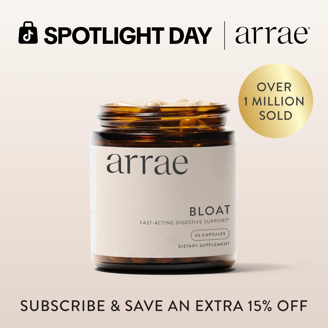 Arrae Bloat Fast-Acting Bloating Relief Digestive Enzymes & Gas Relief Capsules, 30-Day Supply Natural Healthcare Dieta