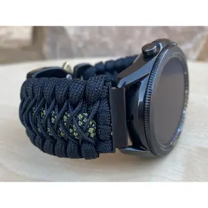 Paracord Watchband compatible with Samsung Galaxy Watch 3, Galaxy Watch 4, Galaxy Watch 5, Galaxy Watch 6 (watch not included)