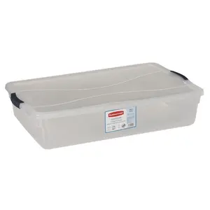 41 qt. Clever Store Basic Latch Container with Clear Lid, Clear