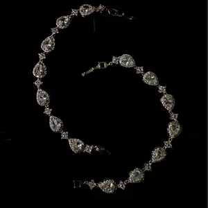 PolishedStonez CZ Waterdrop Bracelet Non Tarnish Cubic Zirconia Elegant Tear Drop Design for Everyday Wear