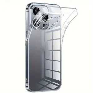 1PC Ultra Clear Minimalist style Phone Case - Ultra-thin, soft, and transparent, suitable for iPhone 17 16 15 14 13 12 11 Pro, XS Max Plus, and SE.