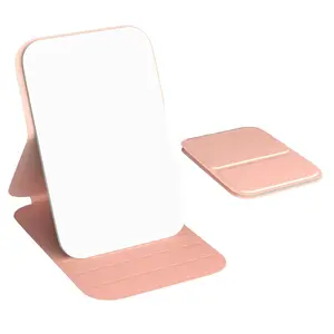 Compact Mirror, Small Travel Makeup Mirror,3.9in Folding Mini Mirror,Standed&amp;Handheld,Portable for Pocket,Purse,Gift,Pink