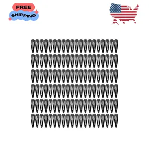 120 Pack Black Hair Clips | Non-Slip Snap Clips