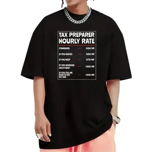 Funny Tax Accountant Hourly Rate Tee – Casual Short Sleeve Crew Neck Shirt for Finance Pros
